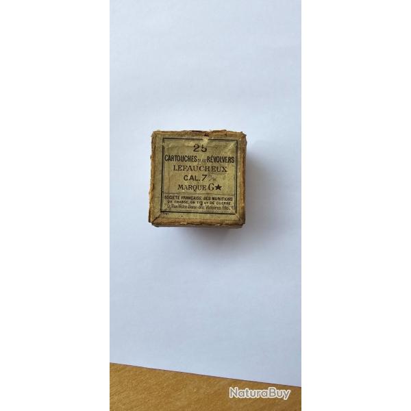 BOITE COMPLETE DE MUNITIONS 7MM A BROCHE