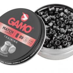 BOITE DE 500 BALLES A AIR PLOMBS GAMO TÊTE PLATE CAL.4.5 MATCH CLASSIC TRAINING
