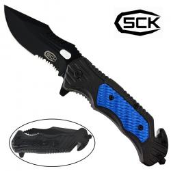 Couteau pliant tactique SCK bleu