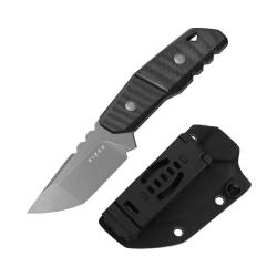 Couteau Kizer Quartz Lame Acier AEB-L Tanto Manche Black G10 Etui Kydex KI1086A2