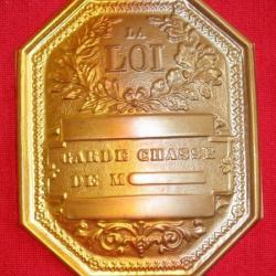 Plaque de garde chasse