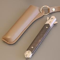 COUTEAU BROWNING, ouverture d'une main, fermeture cran de sécurité, manche bois.