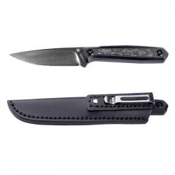 Couteau Real Steel Dex Apex Lame Acier M390 Manche Carbone & Black G10 Étui Kydex RS3501FD