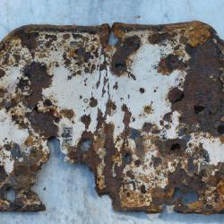 Plaque de moto occupation provenance Normandie 1944 ref GUI25PLA001
