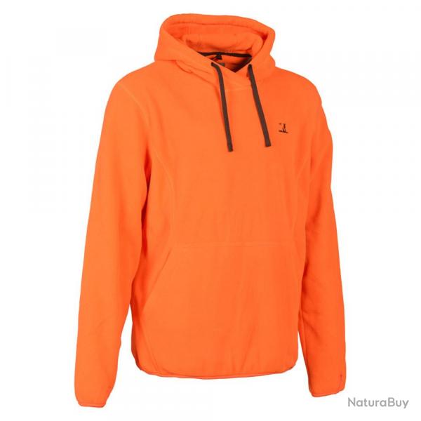 Sweat  capuche Percussion orange polaire 280g/m