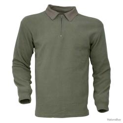 Chemise F1 Polaire Kaki 100 Polyester 220g m² Col Zippé