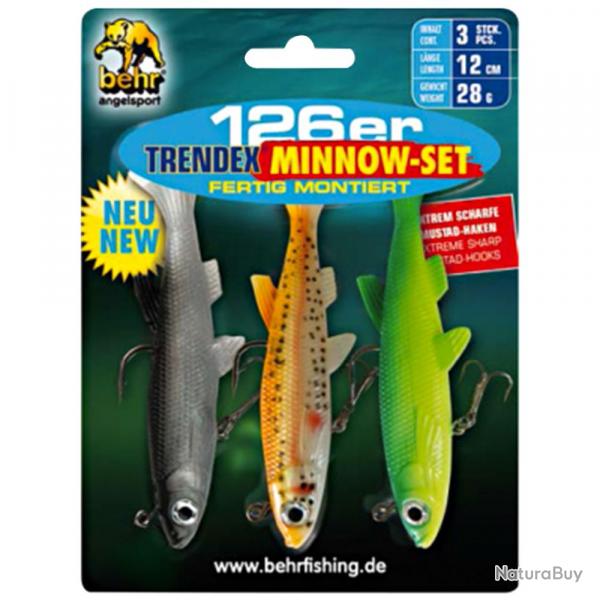 Pack 3 leurres Shad 12cm 28g - Kit pche carnassier complet
