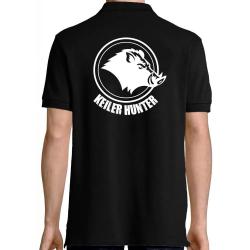 Polo Keiler Hunter noir manches courtes logo 2