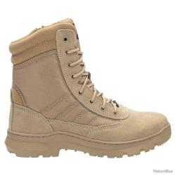 Chaussures travail Dune beige mi hautes antidérapantes textile