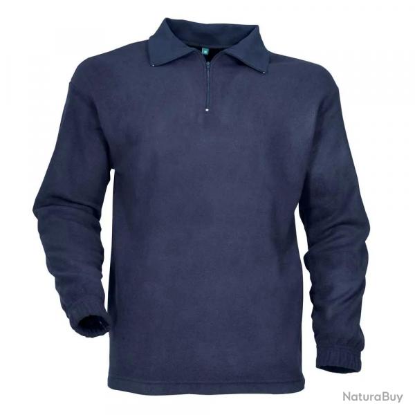 Chemise F1 polaire marine 100 polyester 220g m2 col zippé
