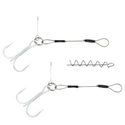 Montage hameçon triple robuste prêt à l'emploi pêche vifs