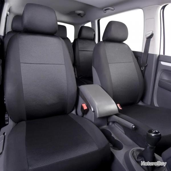 Housses monospace Catania noir 5 places avec appui-ttes