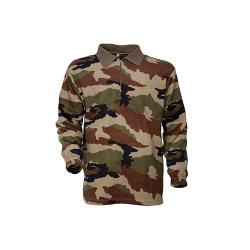 Chemise F1 Polaire Camo Polyester 220g m² Col Zippé Coton