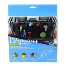 Organiseur banquette coffre 8 poches 90x45cm sangles ajustables