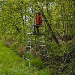 Mirador pliable aluminium 1,25m 19,5kg transportable coffre