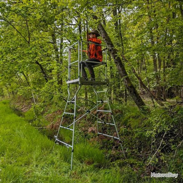 Mirador pliable aluminium 1,25m 19,5kg transportable coffre