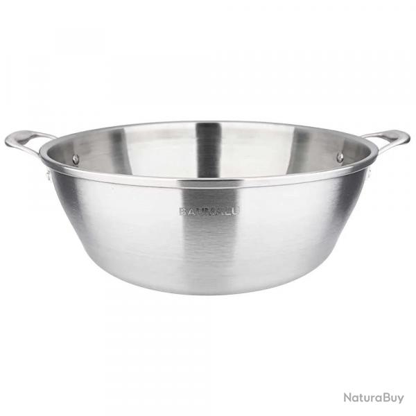 Bassine Acier Inoxydable 38cm Confitures Tous Feux Parois vases