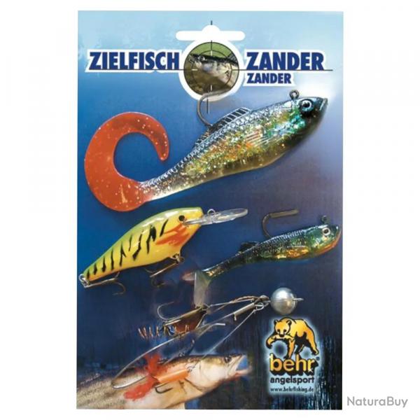 Pack 4 leurres carnassier : 1 crankbait + 2 souples + montage