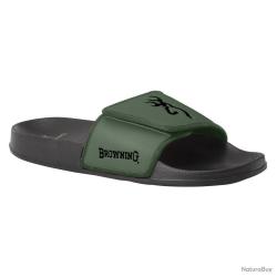 Sandales claquettes Browning Buckmark vertes