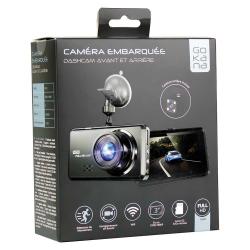 Dashcam avant/arrière HD + carte microSD 32Go incluse
