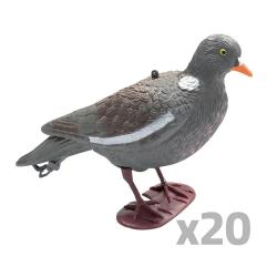 Lot de 20 Appelants Pigeons au posé