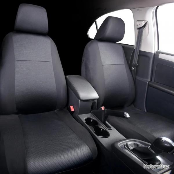 2 Housses siges avants Catania noir avec appui-ttes inclus