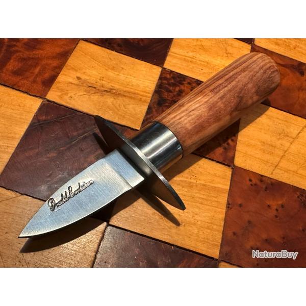 Lancette  huitre 13,5 cm - Teck avec garde