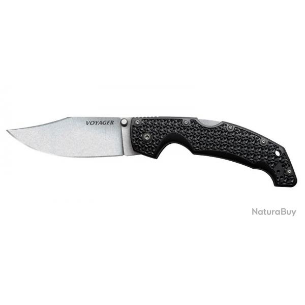 Couteau Cold Steel Voyager Large - Lame Clip Point 102mm - Manche Griv-Ex - Clip rversible