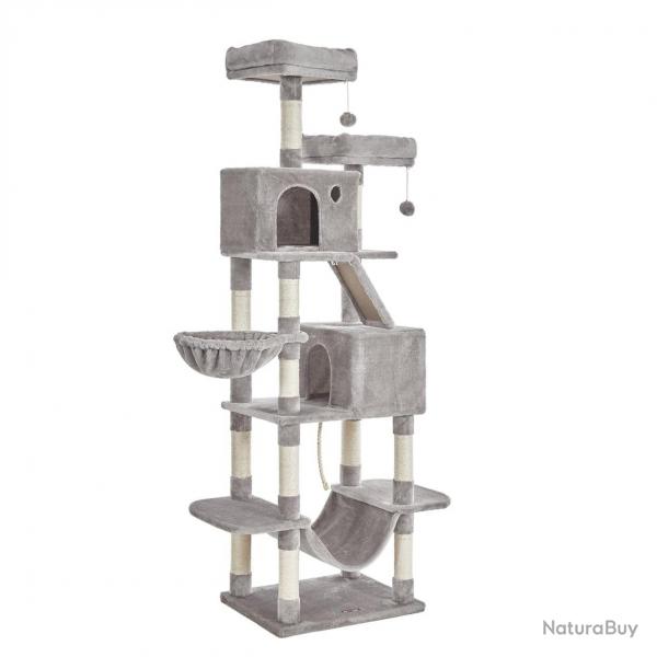 Grand arbre à chat tour de jeu 206 cm gris clair 12_0005986