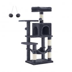 Arbre à chat hamac tour de jeux 143 cm gris 2_0003847