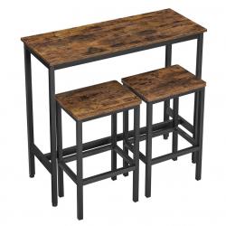 Ensemble table de salle à manger table de bar et chaises de bar table haute et tabouret 100 x 40 x