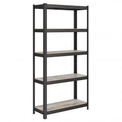 Étagère à 5 niveaux 150 x 75 x 30 cm charge lourde totale 650 kg (130 kg/niveau) étagère de style i