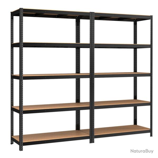 tagre charge lourde  5 niveaux 60 x 120 x 200 cm meuble de rangement en acier montage sans outil