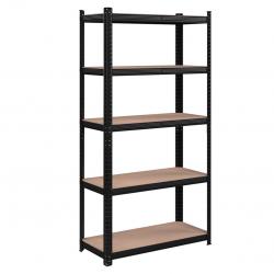 Étagère charge lourde métallique 180 x 90 x 40 cm 5 niveaux charge totale 875 kg (175 kg/niveau) ét