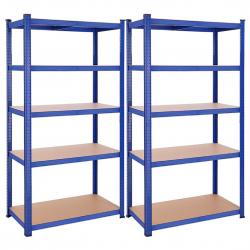 Étagère charge lourde métallique 200 x 100 x 50 cm 5 niveaux charge totale 875 kg (175 kg/niveau) é