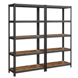 Étagère charge lourde métallique 180 x 90 x 40 cm 5 niveaux charge totale 875 kg (175 kg/niveau) ét