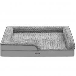 Panier pour chien lit pour animal orthopédique mousse alvéolée bords surélevés rembourrés housse am
