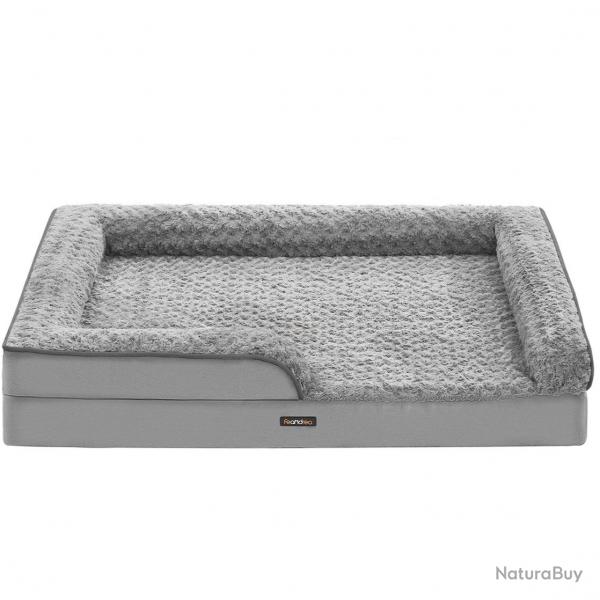 Panier pour chien lit pour animal orthopédique mousse alvéolée bords surélevés rembourrés housse am