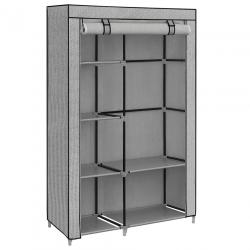Armoire à vêtements penderie 1 tringle à vêtements 6 niveaux tissu non-tissé cadre métallique 45 x
