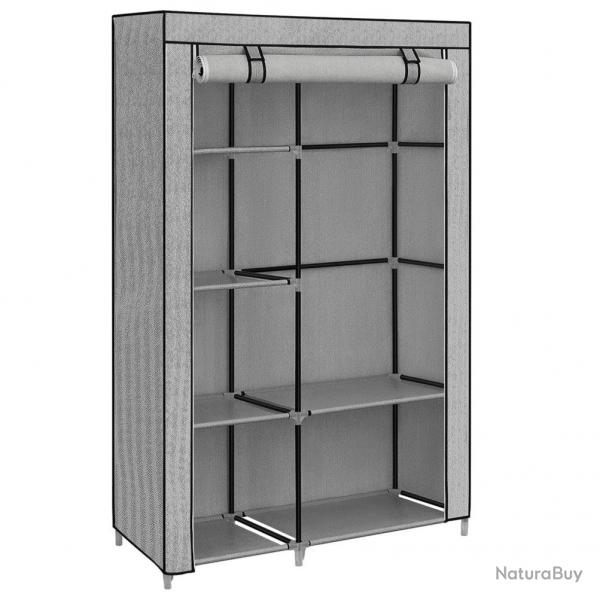 Armoire  vtements penderie 1 tringle  vtements 6 niveaux tissu non-tiss cadre mtallique 45 x
