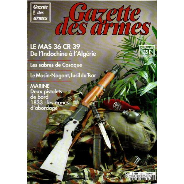 gazette des armes 225, mas 36 cr 39, marine systme 1833, mosin nagant part 2, tapes de bouche,