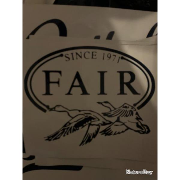 2x autocollant chasse autocollant coffre fort FAIR 1971  noir ou blanc d'autre modle disponible