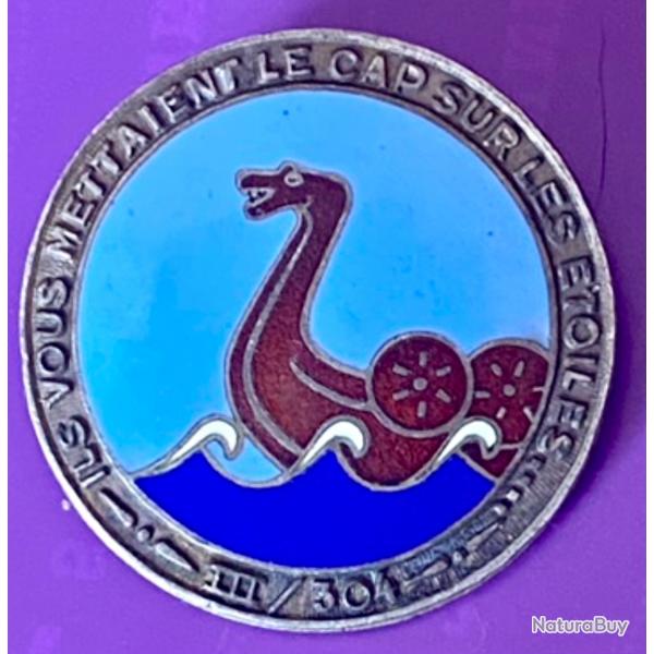 Insigne Rare 304e ar ARTILLERIE, DRAKKAR VIKING - Fond Bleu - SMF