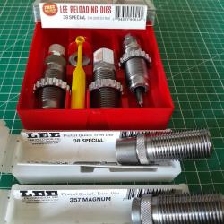 jeu d'outils lee + raccourcisseur de douille 38spl / 357mag