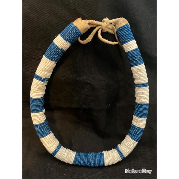Collier indien des plaines old style perl reconstitution indianiste