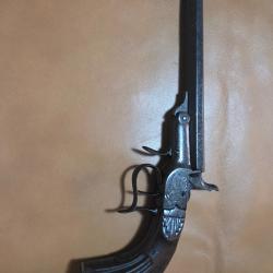 BEAU & GRAND (30cm) PISTOLET DE SALON des ANNÉES 1880 À 1900 - Calibre 6 MM ou 22 LR SHORT & BOSQUET