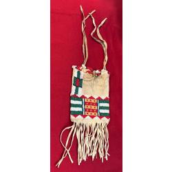 Sac Cheyenne type strike à Light perlé en seedbeads indien des plaines