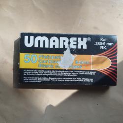 boite cartouches 9 mm 380 RK a blanc UMAREX