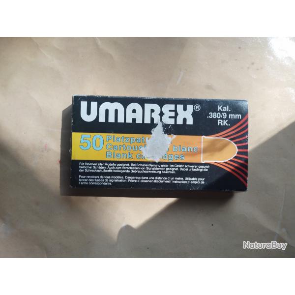 boite cartouches 9 mm 380 RK a blanc UMAREX