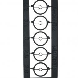 plaquette d'inserts pour guidon Anschütz anneau central de 2.8 à 3.2 mm